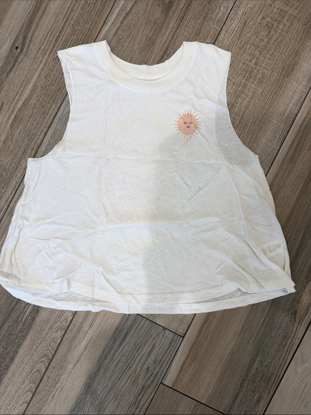 Spiritual Gangster White Tank with Sun Graphic